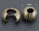 10 Stück Klappkugel ø 4 mm - antik bronze - glatt