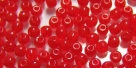 #25 - 50 Stück Perlen rund - opalin red  - Ø 3 mm