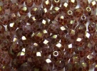 #99.01 50 Stück - 4,0 mm Glasschliffperlen - white opal ruby mar
