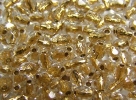 #94 50 Stück - 4,0 mm Glasschliffperlen - tr.crystal gold lined