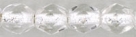 #36 50 Stück - 4,0 mm Glasschliffperlen - crystal silver lined