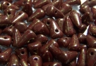 #01 - 20 Stck. Baby-Spike-Bead 4*7mm - op.burgundy goldlüster