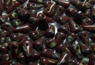 #02 - 20 Stck. Baby-Spike-Bead 4*7mm - opak burgundy picasso