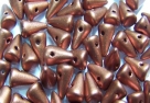 #03 - 20 Stck. Baby-Spike-Bead 4*7mm - opak jet copper matt