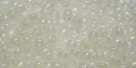 #29 - 50 Stück Perlen rund - opal weiß AB - Ø 3 mm