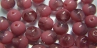 #05.00 25 Stück Perlen rund - opak/tr. rosaline - Ø 6 mm