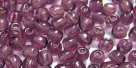 #16a - 50 Stück Perlen rund - tr. amethyst - Ø 3 mm