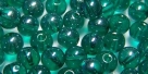 #48 50 Stück Perlen rund - green zircon hem. coating - Ø 4 mm