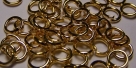 20 Stück Biegeringe 4,0x0,70mm dick - goldfarben
