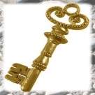 1 Schlüssel 32x12 mm - antikgold