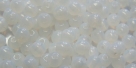 #17c 50 Stück Perlen rund - white opal III - Ø 4 mm