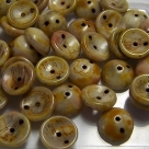 #26 - 25 Stck. Piggy-Beads 4x8mm - chalk white dk travertin