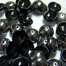 #37 - 25 Stck. Piggy-Beads 4x8mm - jet chrom