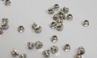 10 Stck. End-Metallspacer - Ø ca. 4mm - platinumfarben