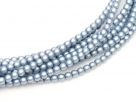 02010/75464 - 1 Strang Perlen Ø 2 mm rund - lt sapphire pearl-coating satin