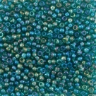 #083 10 Gramm Rocailles rainbow teal 9/0 2,6 mm