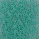 #100 10 Gramm Rocailles chrystal matt mintgreen lined 9/0 2,6 mm