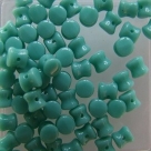 #04 - 25 Stck. Diabolo Beads 4x6 mm opak green turquoise