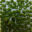 #07 - 25 Stck. Diabolo Beads 4x6 mm opak olive