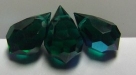 1 facetierter Tropfen 6x10 mm Emerald AB