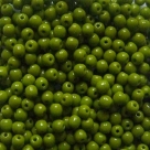 #24a - 50 Stück Perlen rund - opak olivine  - Ø 3 mm