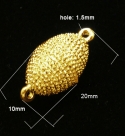 1 Magnet-Verschluss Olive Ø 22x10 mm Gold