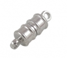 1 Magnet-Verschluss Ø 06x17,0 mm platinumfarben