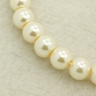 #04 50 Stück - 4,0 mm Glaswachsperlen - ivory