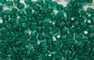 #09.8 50 Stück - 3,0 mm Glasschliffperlen - dk emerald