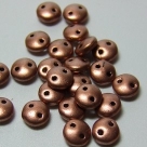 #19 - 50 Stück Two-Hole Lentils 6mm - met. copper matt
