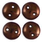 #23 - 50 Stück Two-Hole Lentils 6mm - jet dk bronze