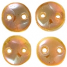 #24 - 50 Stück Two-Hole Lentils 6mm - opal jonquil celsian