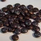 #43 - 50 Stück Two-Hole Lentils 6mm - chocolate matte bronze veg