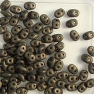 #067 10g SuperDuo-Beads metalic suede brown/dk green