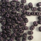 #068 10g SuperDuo-Beads metalic suede dk purple