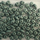 #069 10g SuperDuo-Beads metalic suede lt green