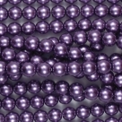 #21 1 Strang - 6,0 mm Glaswachsperlen - purple